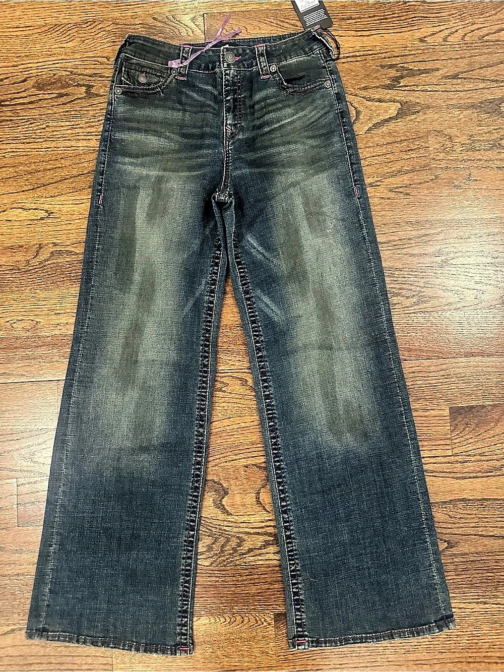 True Religion Bobbi Baggy Flap Big T Jeans Baggy Flap Big T Boot Cut Jeans Blue